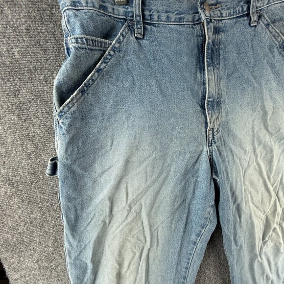 VTG Levis Silvertab Denim Carpenter Jeans Painter Blue Cotton Faded ACTL 34x29 - Picture 2 of 16